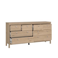 Madrid Double Dresser 4 x 4 Drawers Oak