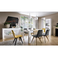 Sideboard 3 Doors – White Alpin & White High Gloss