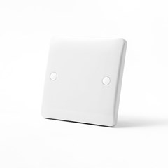 1 Gang Blank Plate Eco White