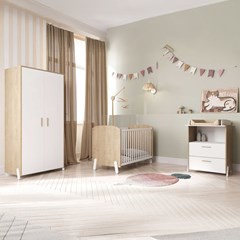 Baby Bedroom Set - Brown & White
