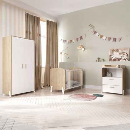 Baby Bedroom Set - Brown & White