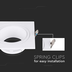 GU10 Spotlight Fitting Iron PC  White