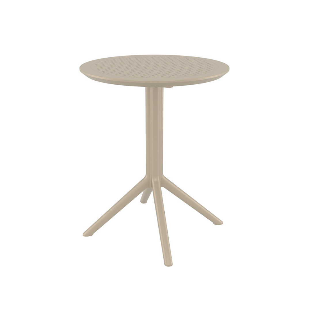 Table Round Folding  Taupe