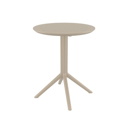 Table Round Folding  Taupe