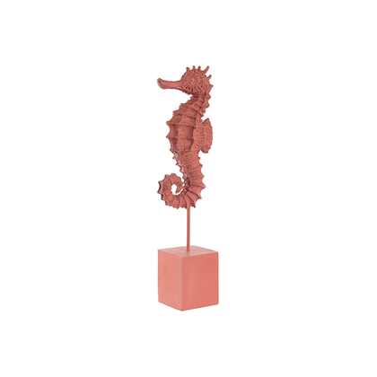 Seahorse red stand decoration h59