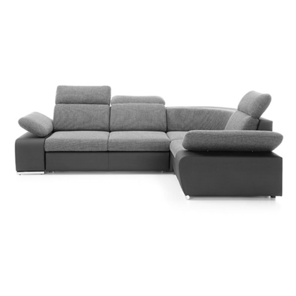 Cor Sofabed with Chaise Right – 281cm & Dark Grey
