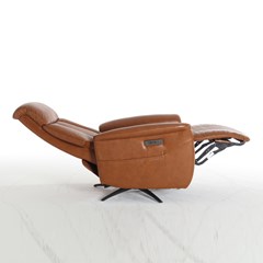 Swivel Electric Recliner – Brown