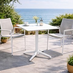 Table Gemini Fix 80x80 – White