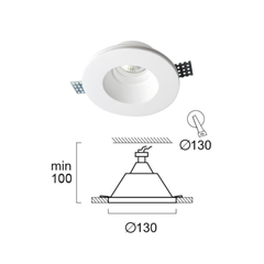 Spot Round Ceramic Recessed