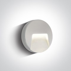 White Plastic Wall Light - One way 3000K - 3W