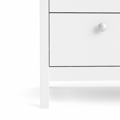 Madrid Chest 3 Drawers White Depth 48cm