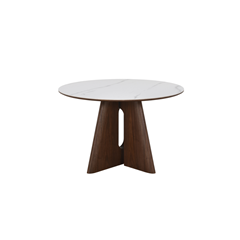 Dining Table – Matt White Marble & Walnut Veneer 160x90