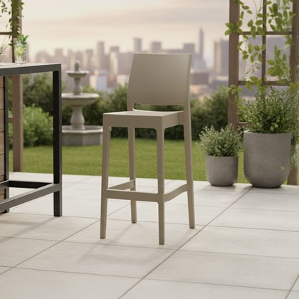 Bar Stool  75 cm Taupe