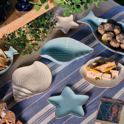 Starfish Plate 11 x 11 cm Dory Stoneware White