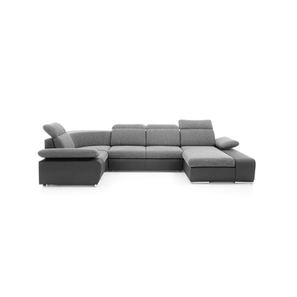 Cor Sofabed with Chaise – Right 355cm-L & Dark Grey