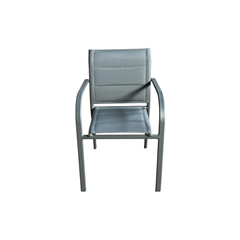 Alum Padded Sling Stacking Chair – Anthracite