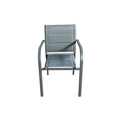 Alum Padded Sling Stacking Chair – Anthracite