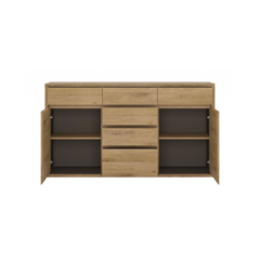 Chest Drawers 2D-6S – Oak & Grey