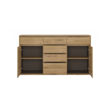 Chest Drawers 2D-6S – Oak & Grey