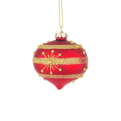 Glimmer Red Glass Ornament