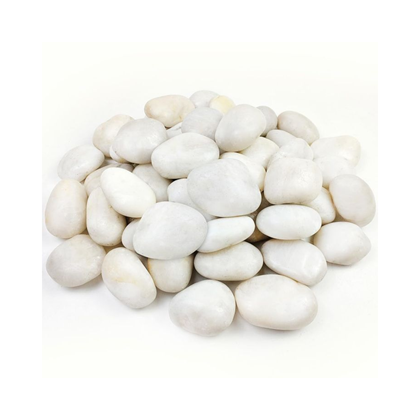 Pebbles Finely Polished 20 kg Bag – White, 2–4 cm