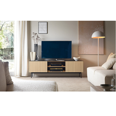 TV Unit with LED – Vicenza Oak