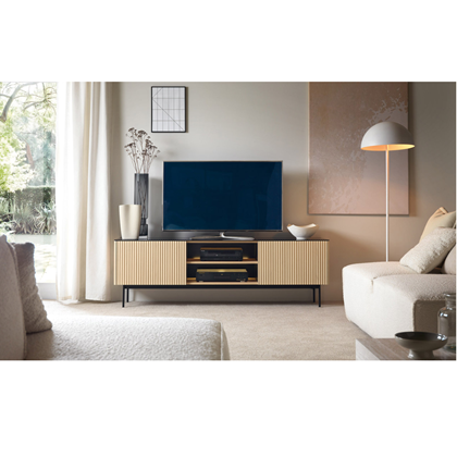 TV Unit with LED – Vicenza Oak