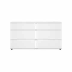 Double Dresser 4+2 Drawers – White