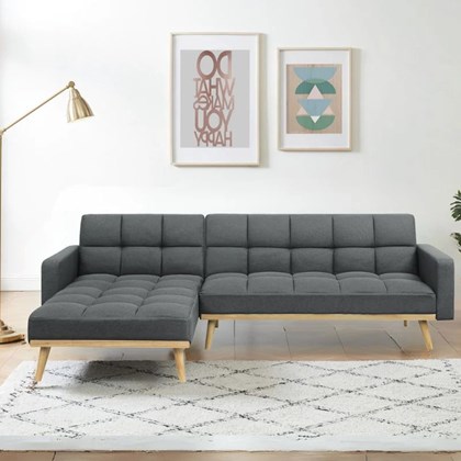 Corner Sofa Bed - Dark Grey