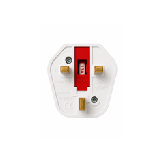 UK Plug Adapter 13A – White
