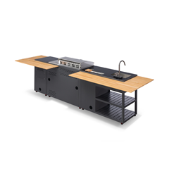 Outdoor Kitchen 3 in 1 with Fridge,  Chef Worktop and Grill