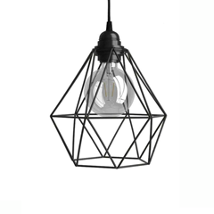 Naked Light Bulb Cage Lampshade Diamond