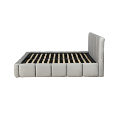 Upholstery Bed with Gaslift – Light Grey