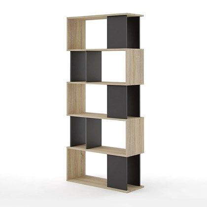 Maze Book Case Oak Black