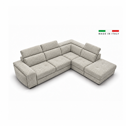 Gloria 3-Seater Corner Sofa – Light Grey
