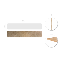 Sills Travertine 2cm CC Honed & Filled – 125x32cm