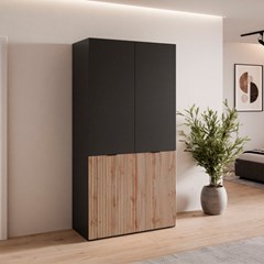 Modular Wardrobe - Black & Oak