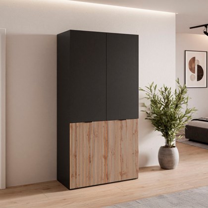 Modular Wardrobe - Black & Oak