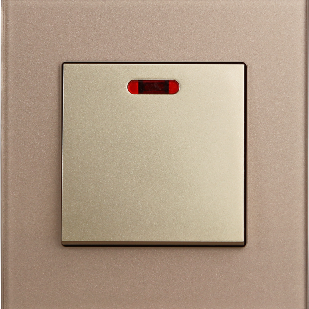 20 Amp Neon Insert Gold Temp Glass