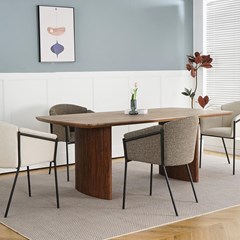 Dining Table 200x100x75cm - Walnut