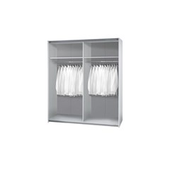 Sliding Door Wardrobe Cabinet - White & Oak