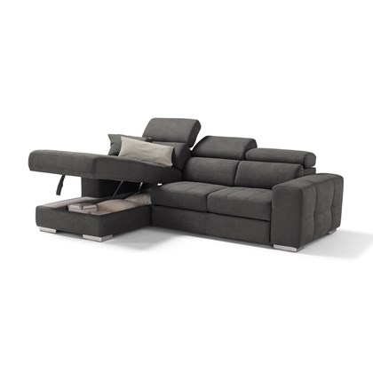 Sofa Bed 2-Seater With Chaise Longue Left 00578-R28