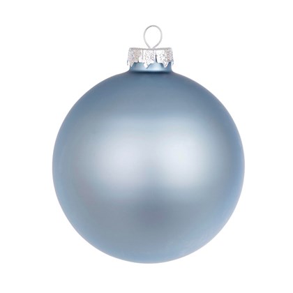 Matt Powder Blue Glass Ball 10cm