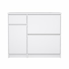 Naia Shoe Cabinet 2 Flap Doors White Gloss