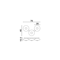 Ballet Ceiling Light – Sandy Black & Smokey Grey