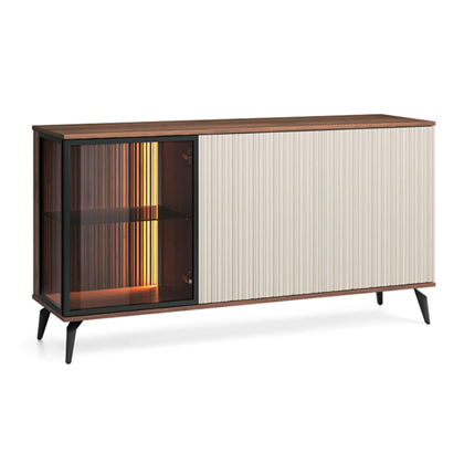 Showcase Sideboard 2Doors - Cashmere and Warmia Walnut