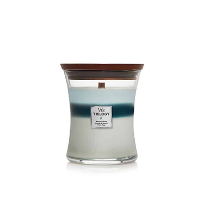 WoodWick Trilogy Candle - Icy Woodland Medium Hourglass