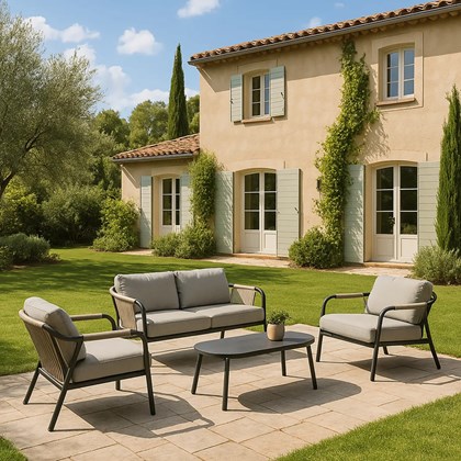 Sofa Set of 4 - Anthracite & Light Grey