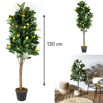 Artificial Lemon Tree Plant 120Cm