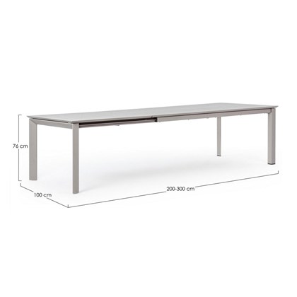 Taupe Extendable Table 200-300x110cm